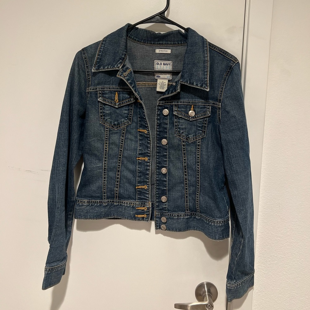 Old Navy Dark Wash Denim Jacket Size Small